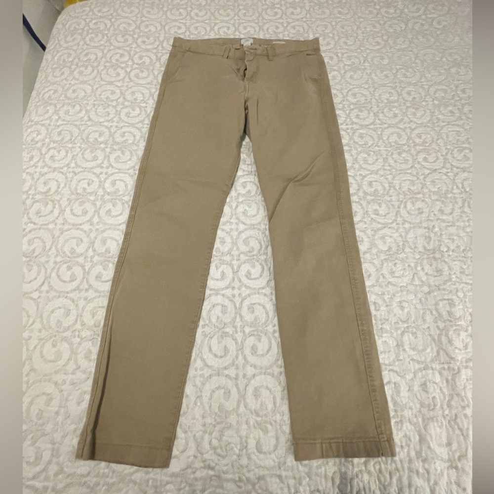 Mens 34 Skinny Fit Stretch H&M Pants Chinos khaki